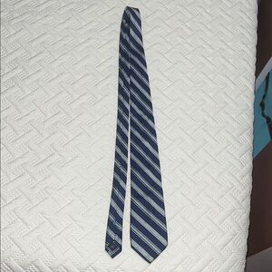 Nautica Navy and White Striped Tie